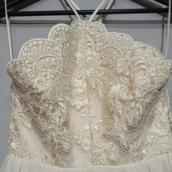 Lulu's Stroll the Esplanade Cream Embroidered Maxi Dress NWT Size Small - Picture 6 of 7